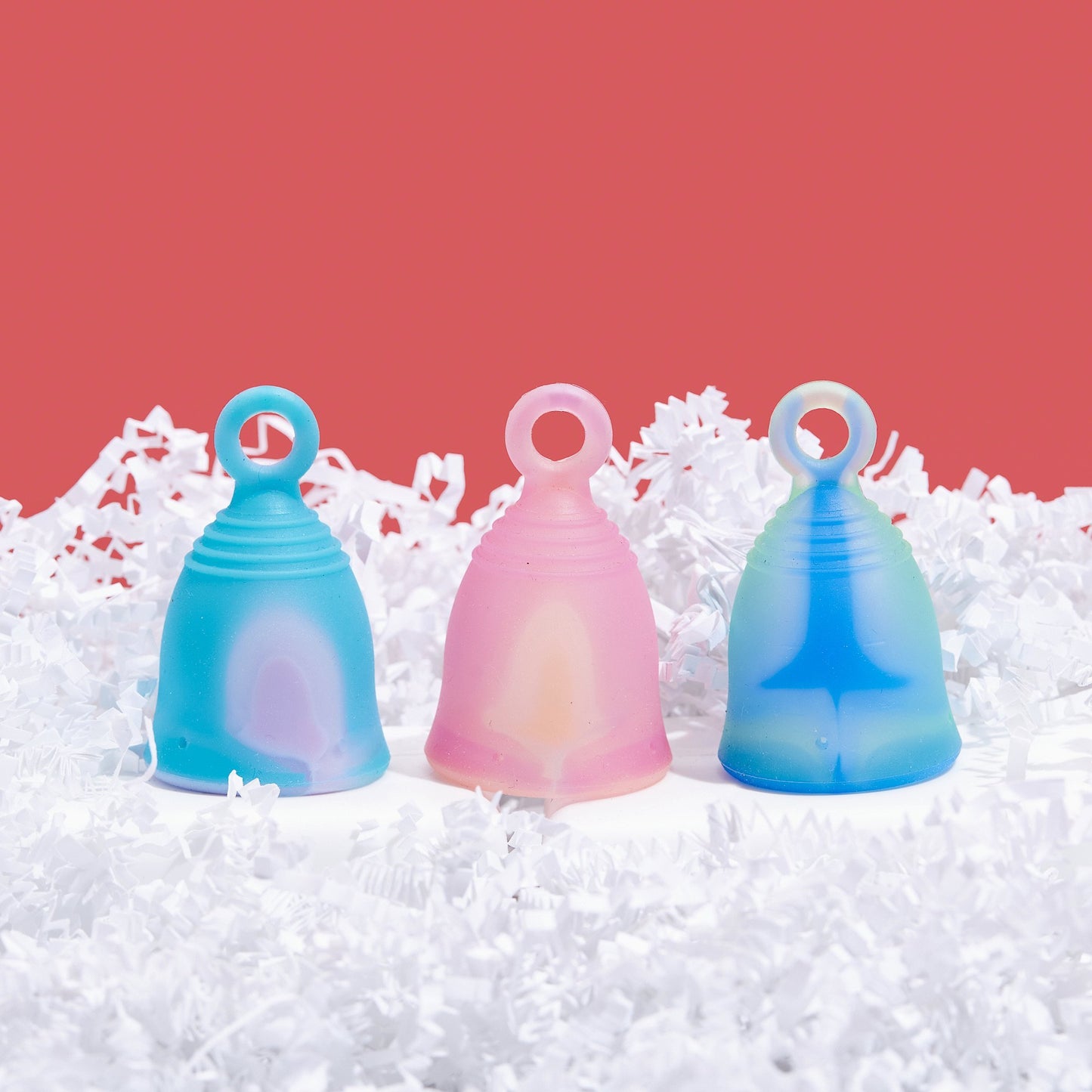 Peachlife Menstrual Cups with Ring Handle 3 Pack Bundle Mini Small