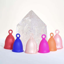 Load image into Gallery viewer, Peachlife Silicone Ring Stem Menstrual Cups
