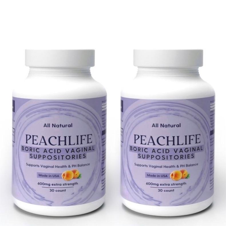 Peachlife Vegan Boric Acid Suppositories