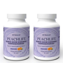 Load image into Gallery viewer, Peachlife Vegan Boric Acid Suppositories 
