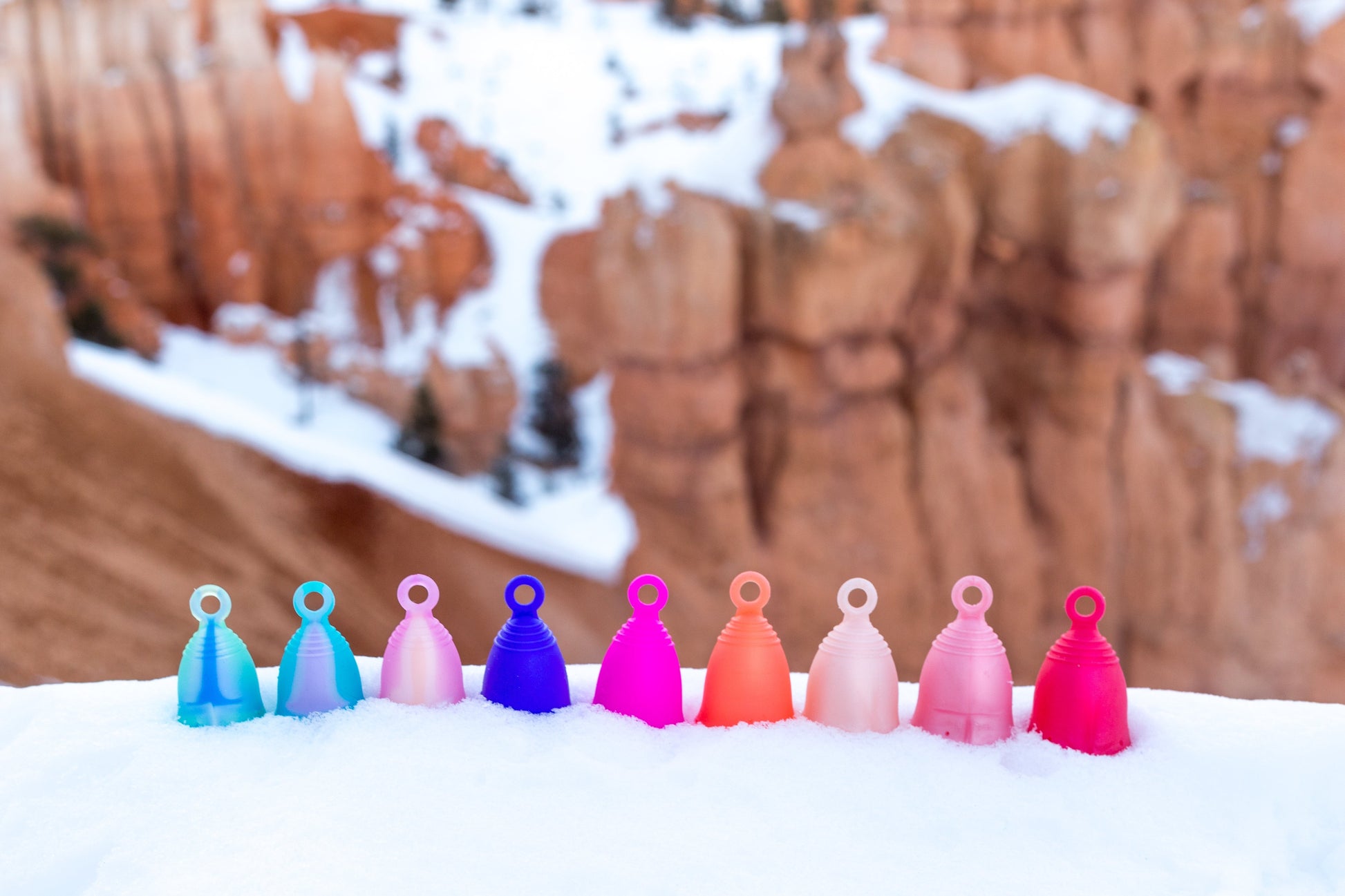 Peachlife Bundle Menstrual Cups with Ring Loop