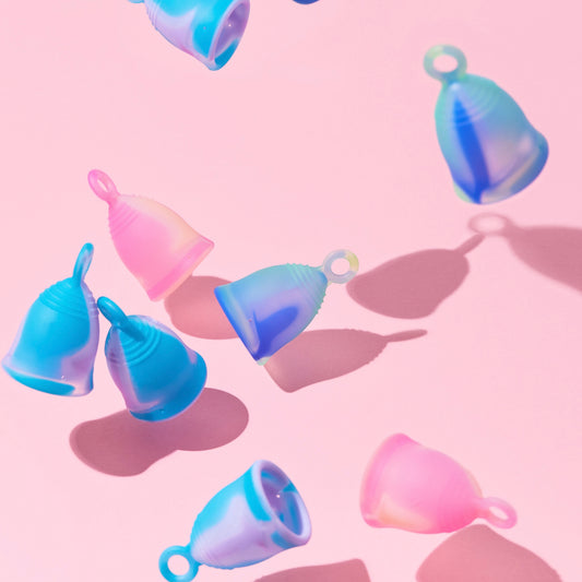 Peachlife Silicone Ring Menstrual Cups with Loop Pull Stem