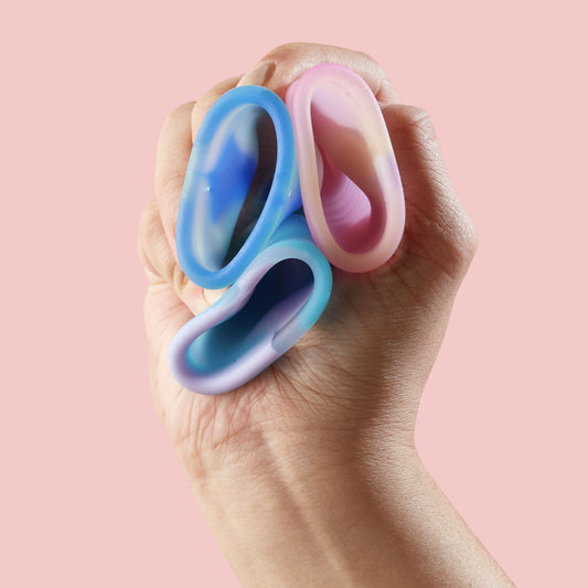 Peachlife Small menstrual cup 3-pack with ring stems