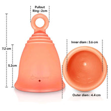 Load image into Gallery viewer, Menstrual Cup with Ring Handle by Peachlife
