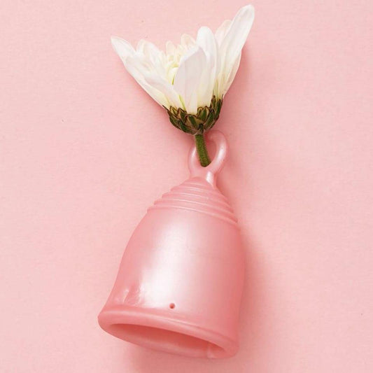 Peachlife Large Medium-Firm menstrual cup with ring stem