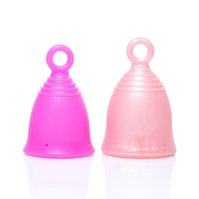 Peachlife Menstrual Cups with Ring Loop