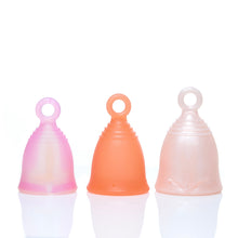 Load image into Gallery viewer, Peachlife Soft Menstrual Cups with Ring Pull 3 Pack Bundle
