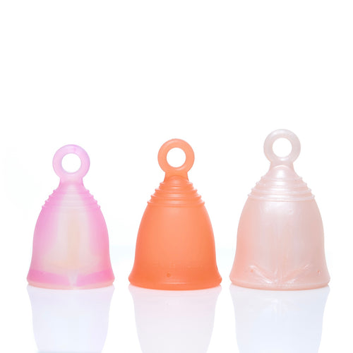Peachlife Soft Menstrual Cups with Ring Pull 3 Pack Bundle